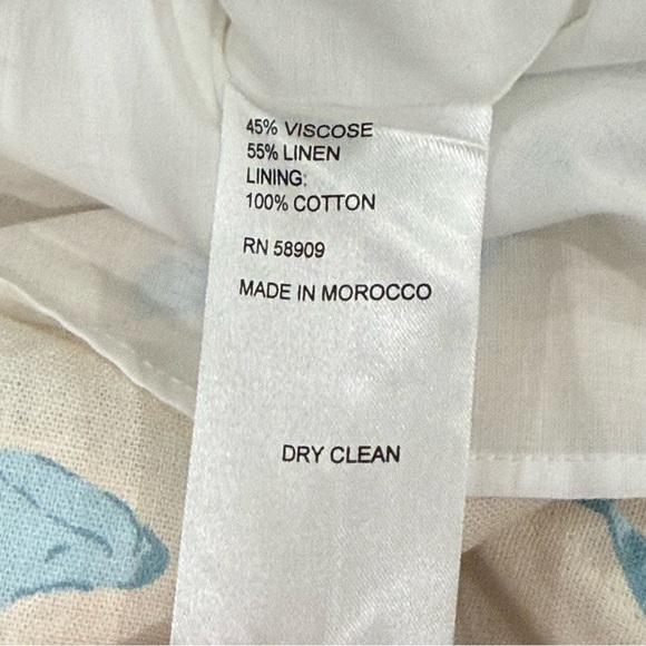 Gianni Bini x DANNIJO Kona Linen Palm Print Mini Dress Light Blue Ivory NWT - Picture 6 of 16